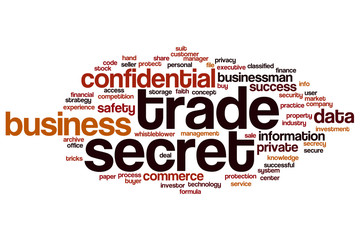 Trade secret word cloud