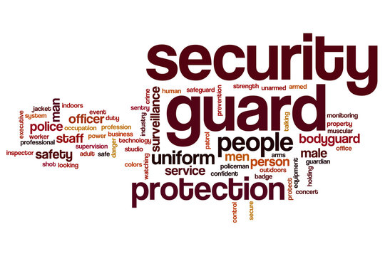 Security guard word cloud