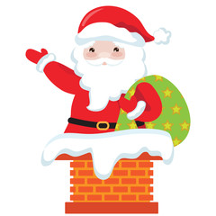 Santa Claus vector cartoon illustration
