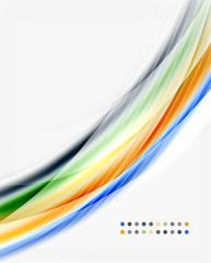 Colorful modern wave line, business abstract layout