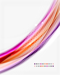 Colorful modern wave line, business abstract layout