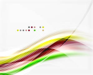 Modern hi-tech glossy glass wave