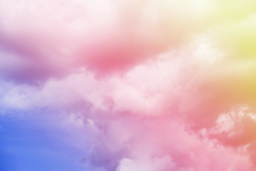 Fototapeta na wymiar Fantastic sky and colorful clouds.