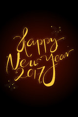 New Year 2017 Greeting Card