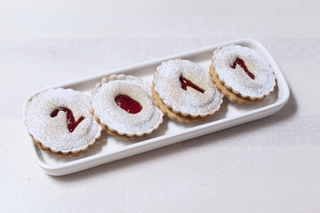 2017 Christmas and new year gingerbread cookies with honey