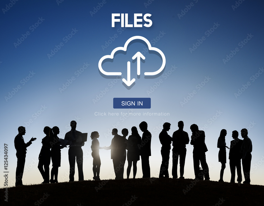 Poster files documents digital assets online website concept