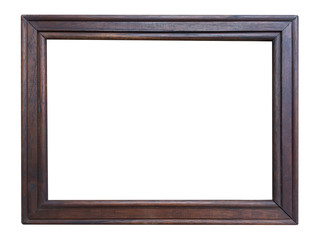 Wood frame isolated on white background.wooden frame on white.