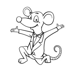 Obraz premium Congrats rat in tuxedo suit