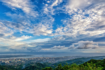 the bird view of the Cebu city