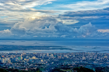 the bird view of the Cebu city