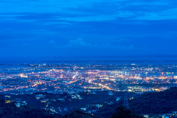 the bird view of the Cebu city