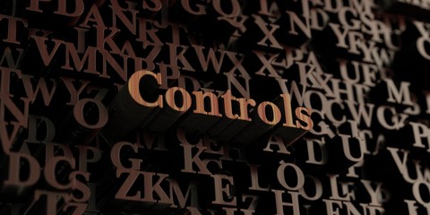Controls - Wooden 3D rendered letters/message.  Can be used for an online banner ad or a print postcard.