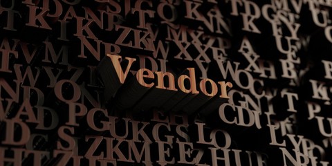 Vendor - Wooden 3D rendered letters/message.  Can be used for an online banner ad or a print postcard.