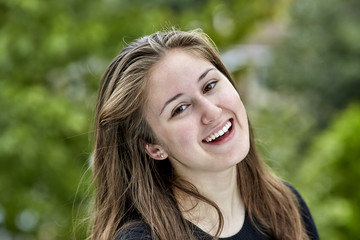 Happy Cheerful Girl Laughing