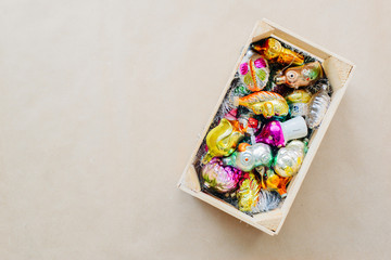 retro christmas and new year's toys