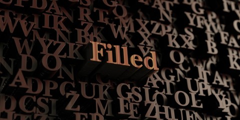 Filled - Wooden 3D rendered letters/message.  Can be used for an online banner ad or a print postcard.