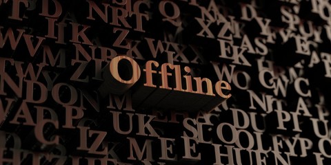 Offline - Wooden 3D rendered letters/message.  Can be used for an online banner ad or a print postcard.