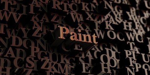 Paint - Wooden 3D rendered letters/message.  Can be used for an online banner ad or a print postcard.