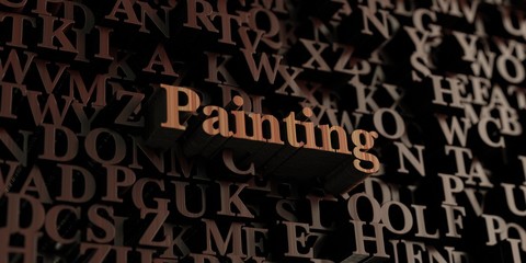 Painting - Wooden 3D rendered letters/message.  Can be used for an online banner ad or a print postcard.