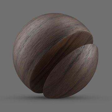 Brown striped black walnut wood