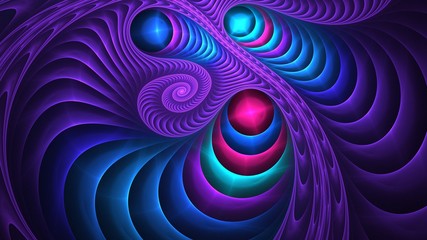 Abstract fractal bubbles background with colors