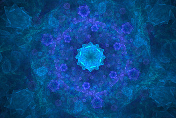 Abstract fractal blue universe, background