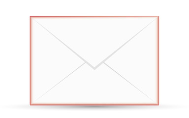 envelope on white background