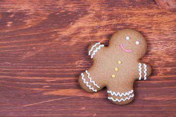Gingerbread on wood desk