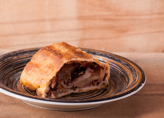 Piece of apple strudel