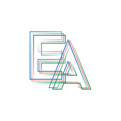 INITIAL ABSTRACT LOGO WITH COLOR