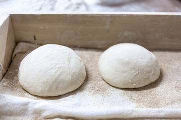 Fototapeta na wymiar Bread dough in bakery