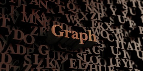 Graph - Wooden 3D rendered letters/message.  Can be used for an online banner ad or a print postcard.