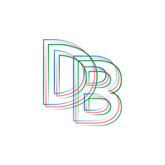 INITIAL ABSTRACT LOGO WITH COLOR