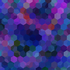 Geometric pattern, vector background with hexagons in purple and blue tones. Illustration pattern