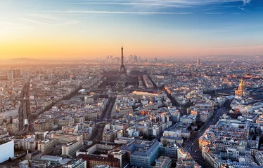Deurstickers Parijs - Eiffeltoren, Frankrijk © TTstudio