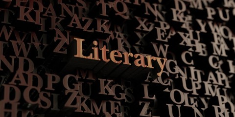 Literary - Wooden 3D rendered letters/message.  Can be used for an online banner ad or a print postcard.