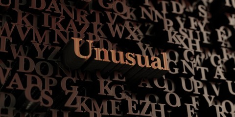 Unusual - Wooden 3D rendered letters/message.  Can be used for an online banner ad or a print postcard.