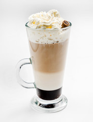 latte with whipped cream