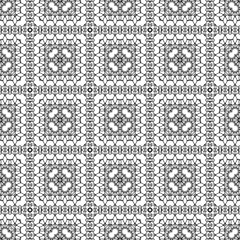 Coloring book pages for adults, anti stress coloring. Seamless pattern design. Decorative abstract background in black and white colors