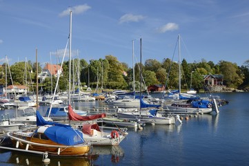 Fototapeta na wymiar Harbor in Nynashamn - Sweden.