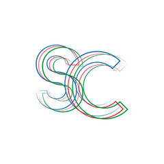  INITIAL ABSTRACT LOGO WITH COLOR