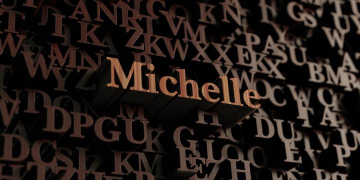 Michelle - Wooden 3D rendered letters/message.  Can be used for an online banner ad or a print postcard.