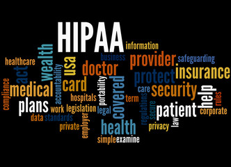 HIPAA, word cloud concept 3