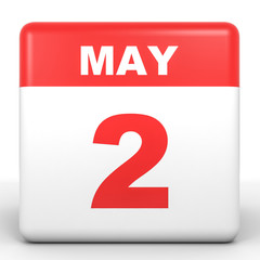 May 2. Calendar on white background.