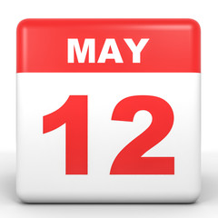 May 12. Calendar on white background.