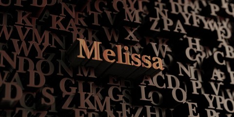 Melissa - Wooden 3D rendered letters/message.  Can be used for an online banner ad or a print postcard.