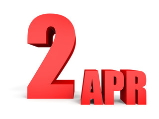 April 2. Text on white background.
