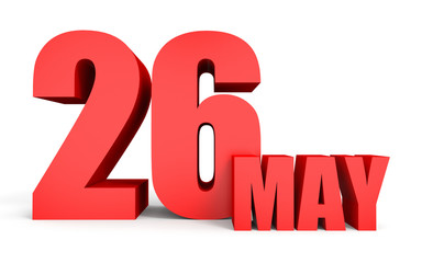 May 26. Text on white background.
