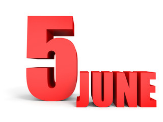 June 5. Text on white background.