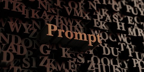 Prompt - Wooden 3D rendered letters/message.  Can be used for an online banner ad or a print postcard.